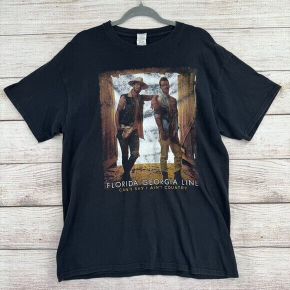 Florida Georgia Line Can't Say I Ain't Country 2019 Tour Shirt Adult L Black - Picture 1 of 8